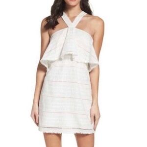 Foxiedox - White Eyelet Halter Dress